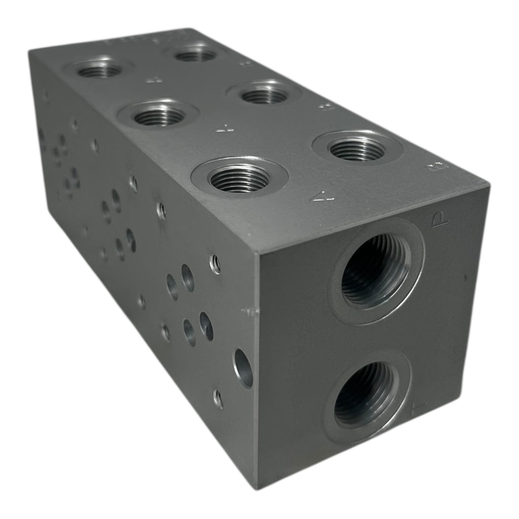 Eurofluid EAM233/3Y Hydraulik-Verteilerblock Aluminium Anschlussblock NG6/Cetop3