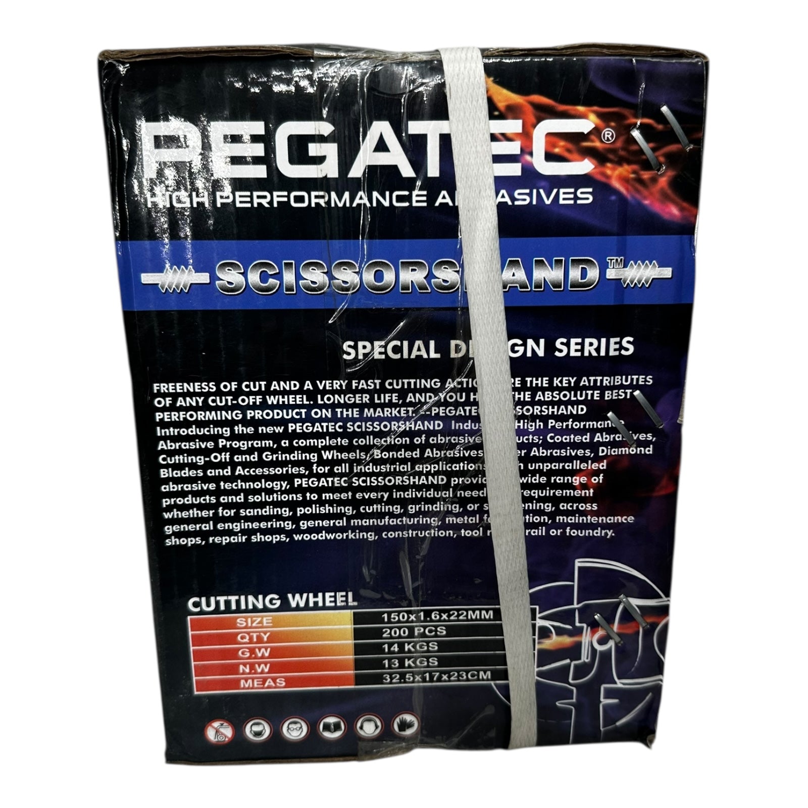 200x Pegatec 150x1.6x22 Trennscheiben Scissorshand Stahl Edelstahl Stein