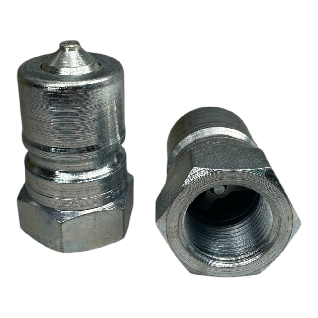 2x Parker H6-63 Hydraulik Nippel Schnellkupplung