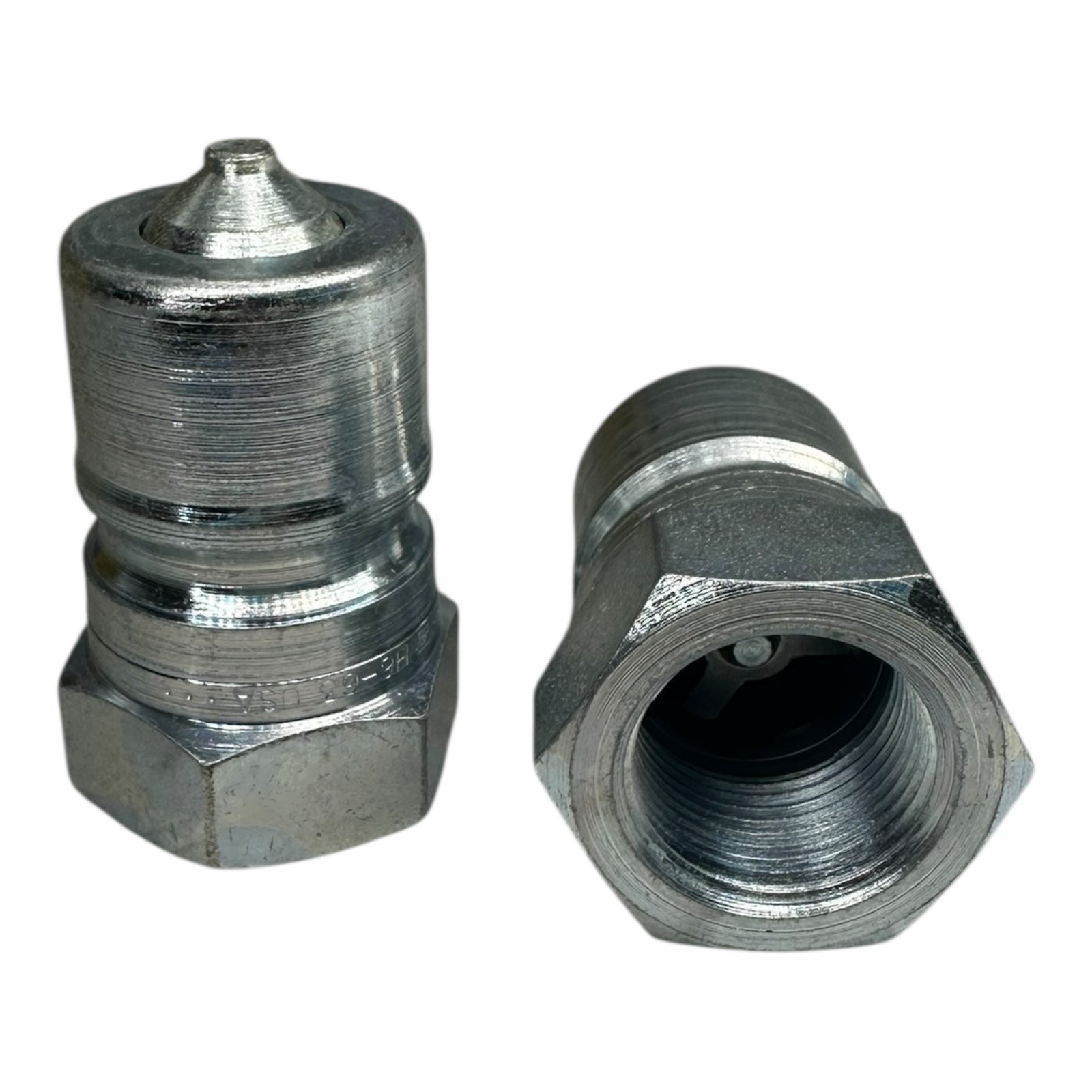 2x Parker H6-63 Hydraulik Nippel Schnellkupplung