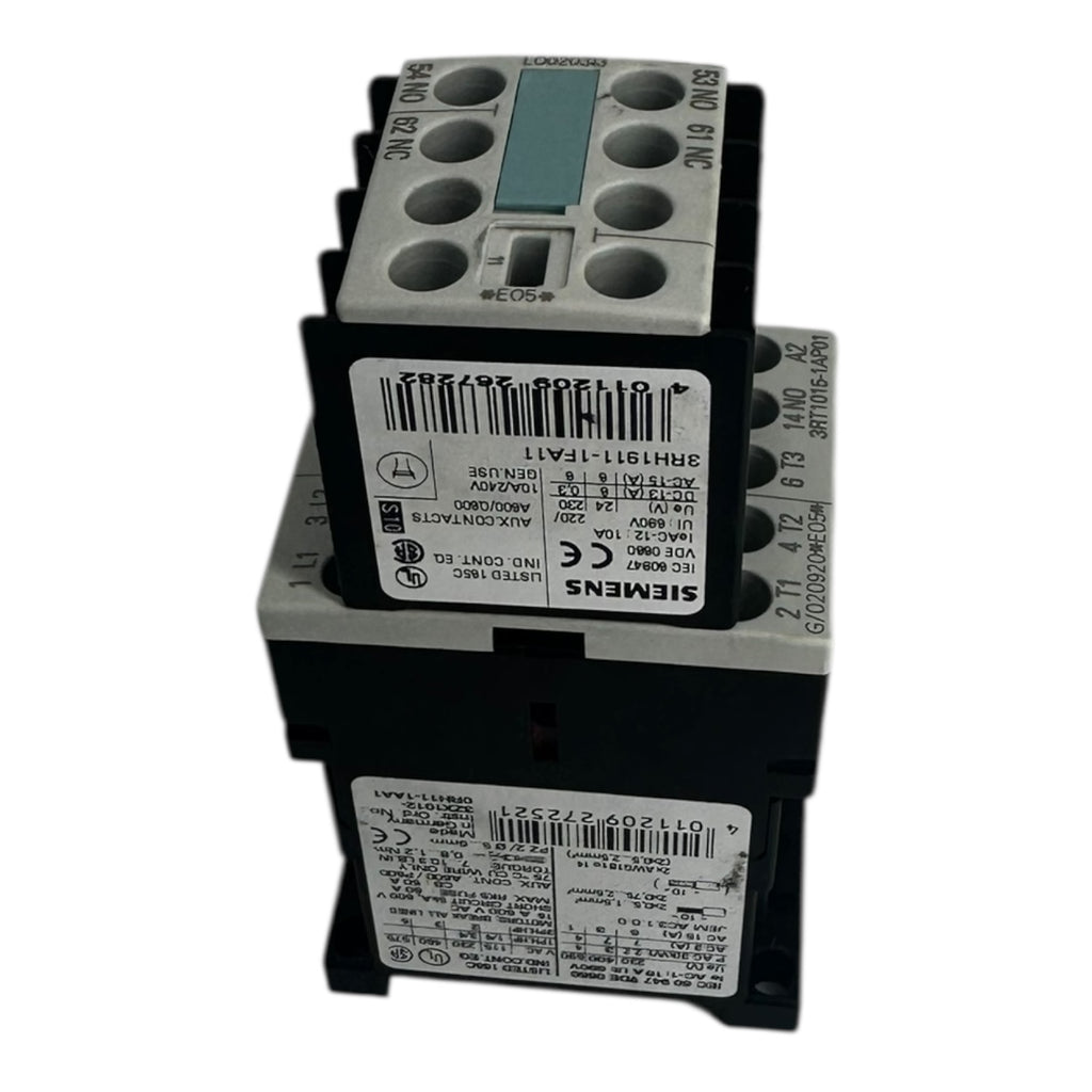 3x Siemens 3RT1015-1AP01 Schütz 3-polig 24V AC Hilfskontaktblock