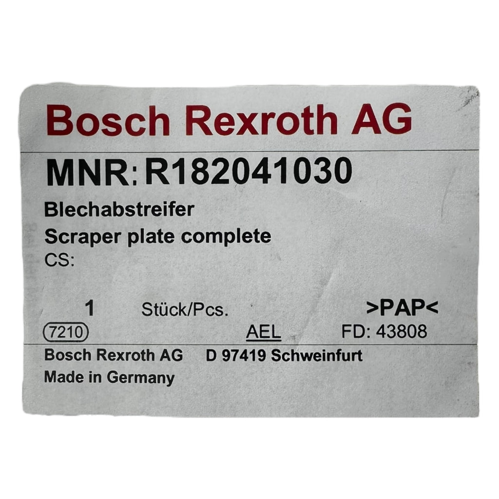 Bosch Rexroth R182041030 Blechabstreifer Scraper Plate inkl. Schrauben NEU