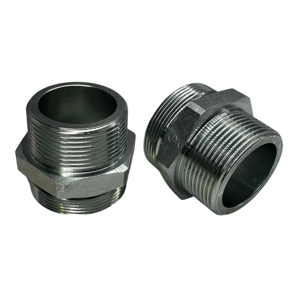 2x EG GE42-LR11/2KEGCFX Einschraubstutzen Stahl gerade Außengewinde Adapter