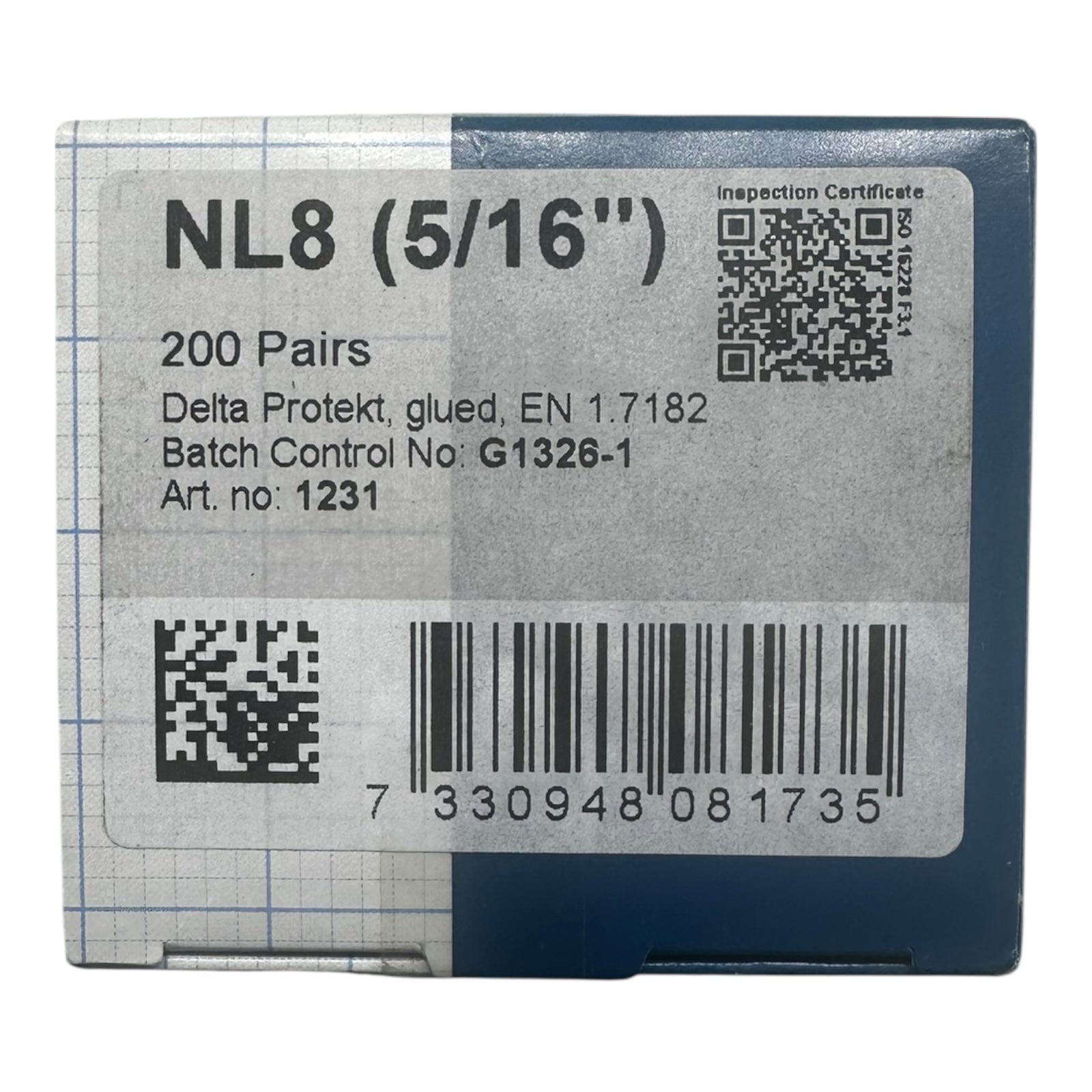 200x NL8 (5/16”) Klemmringe Delta Protekt Sicherungsscheiben Set EN 1.7182