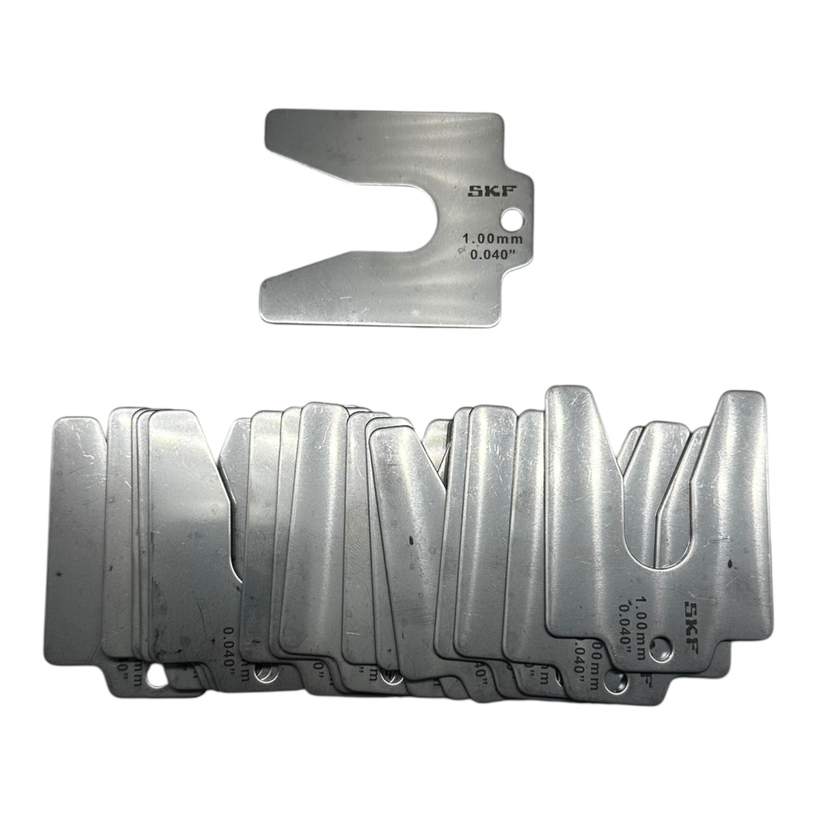 16x SKF Ausgleichsscheibe Beilagenpaket für Maschinen, 100mmx0.04mm x 100mm Grau