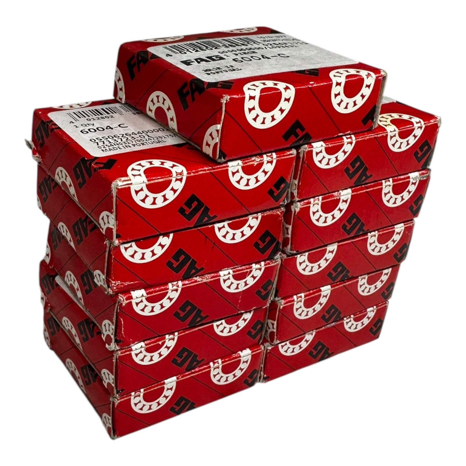 11x FAG 6004-C Rillenkugellager Kugellager 20x42x12mm