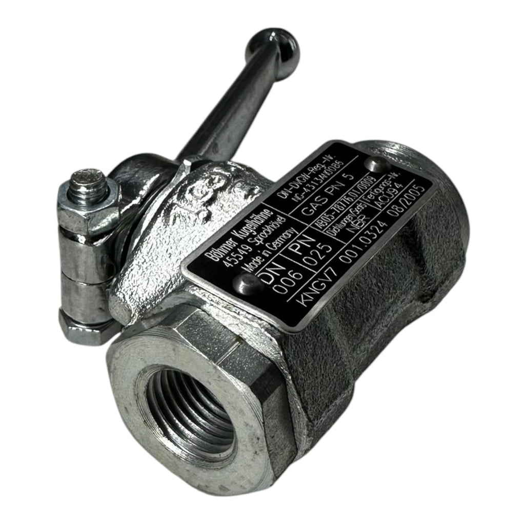 2x Böhmer KNGV7 001.0324 Kugelhahn DN6 PN25 Gasventil NBR DVGW geprüft