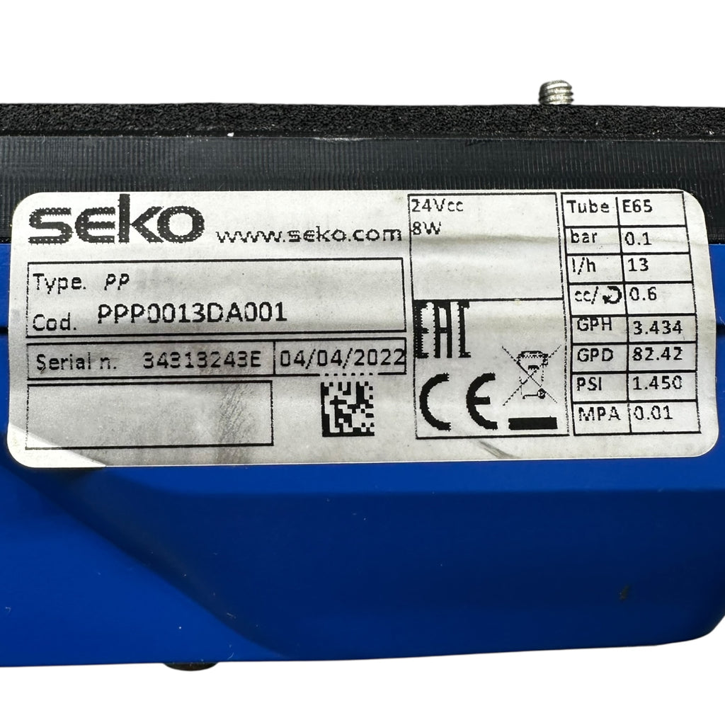 Seko PPP0013DA001 Dosierpumpe 24V DC 8W 13 l/h 0,1 bar Schlauchpumpe