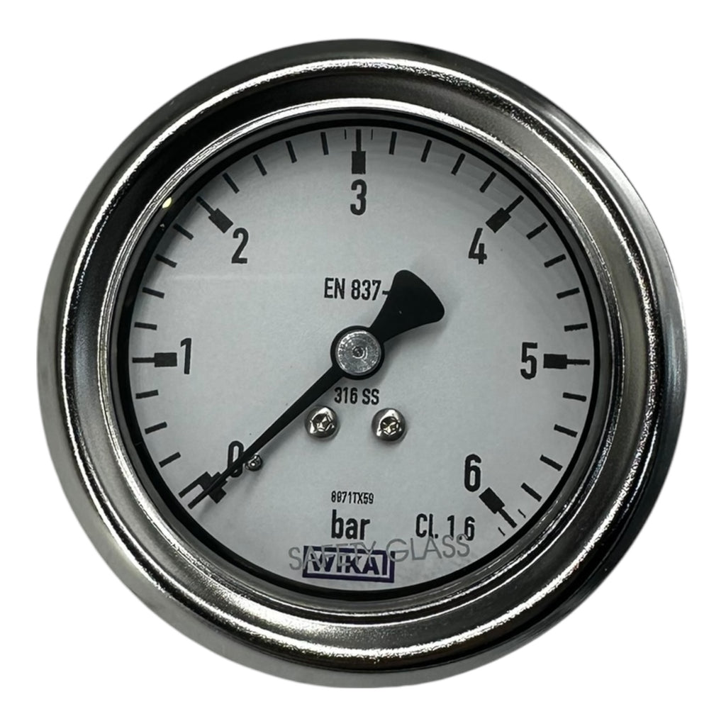 WIKA Manometer 232.50.063 6 bar G1/4B unten Edelstahl 63mm Druckmesser