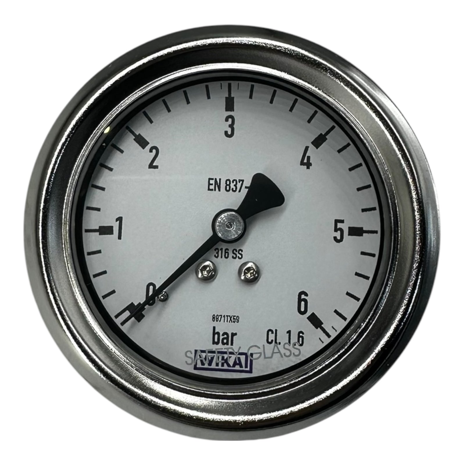 WIKA Manometer 232.50.063 6 bar G1/4B unten Edelstahl 63mm Druckmesser