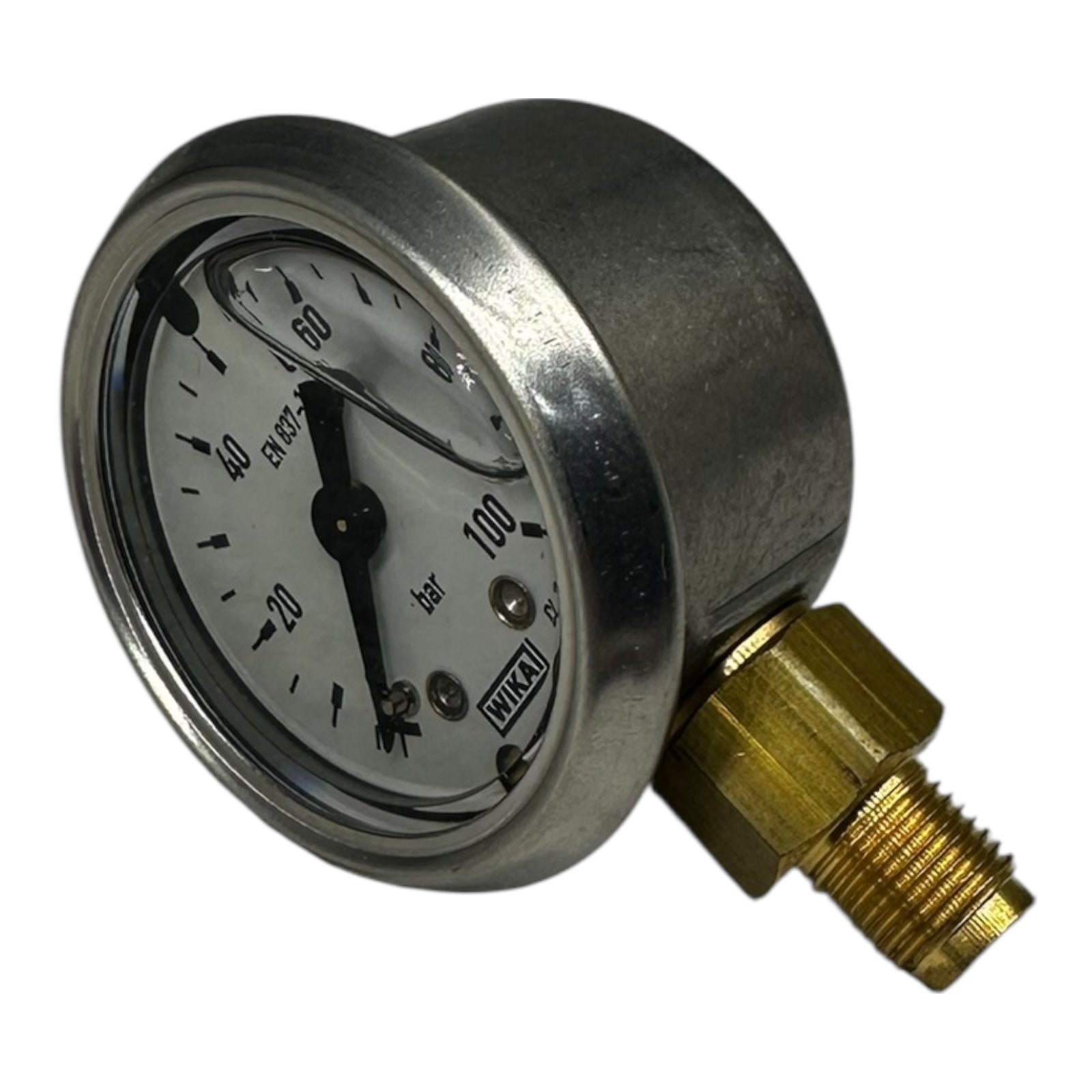 WIKA Manometer 113.53.040 100 bar G1/8B unten Ø40mm Druckmesser CL 2.5 edelstahl