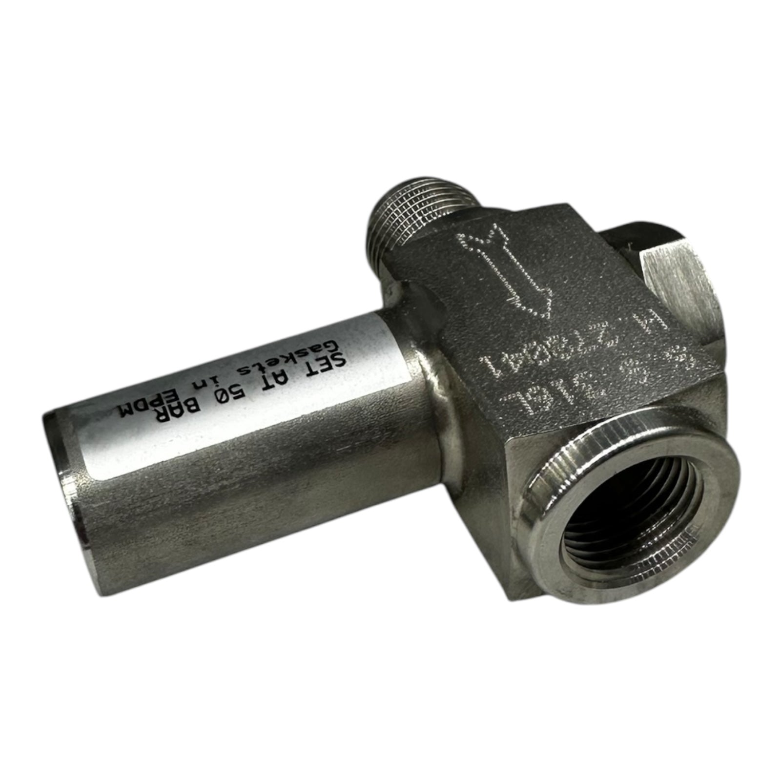Sicherheitsventil Edelstahl 316L G1/2 Außengewinde Set 50 bar EPDM Dichtung Neu