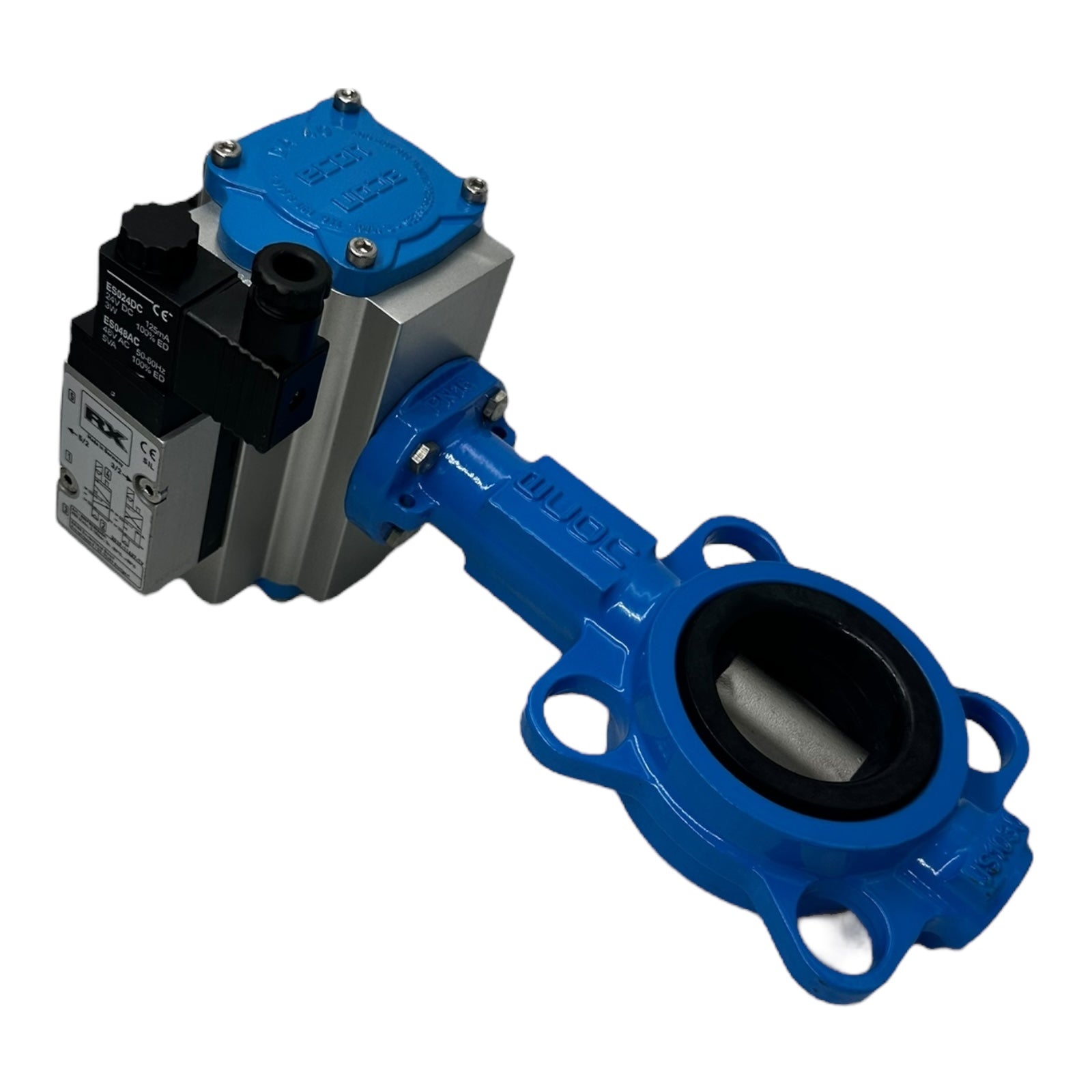 Econ Absperrklappe DN50 PN16 CF8M NBR mit Pneumatik Antrieb RX P+F Sensor NEU