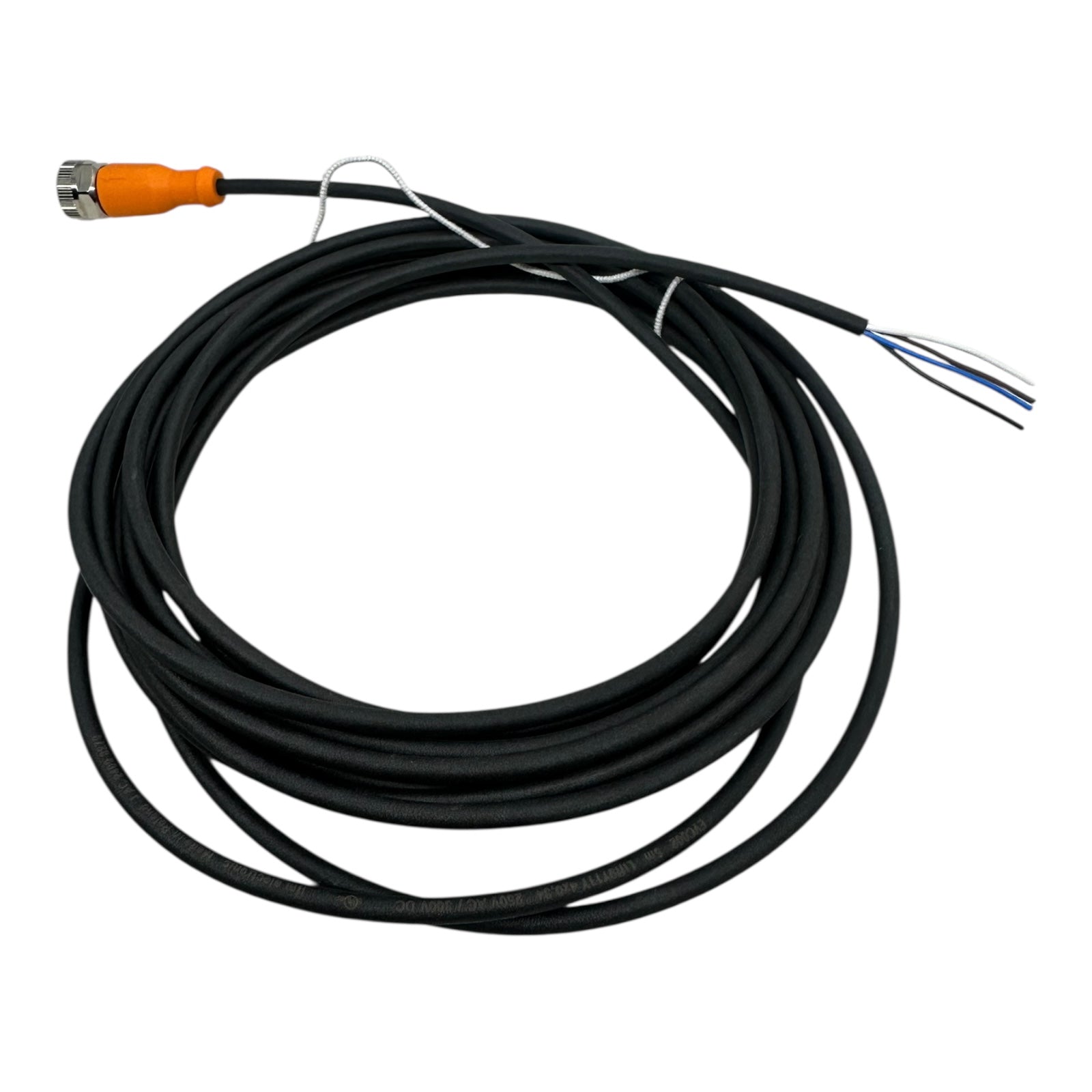 ifm EVC002 Anschlusskabel M12 4-polig 5 m Sensorleitung 250V AC / 300V DC neu