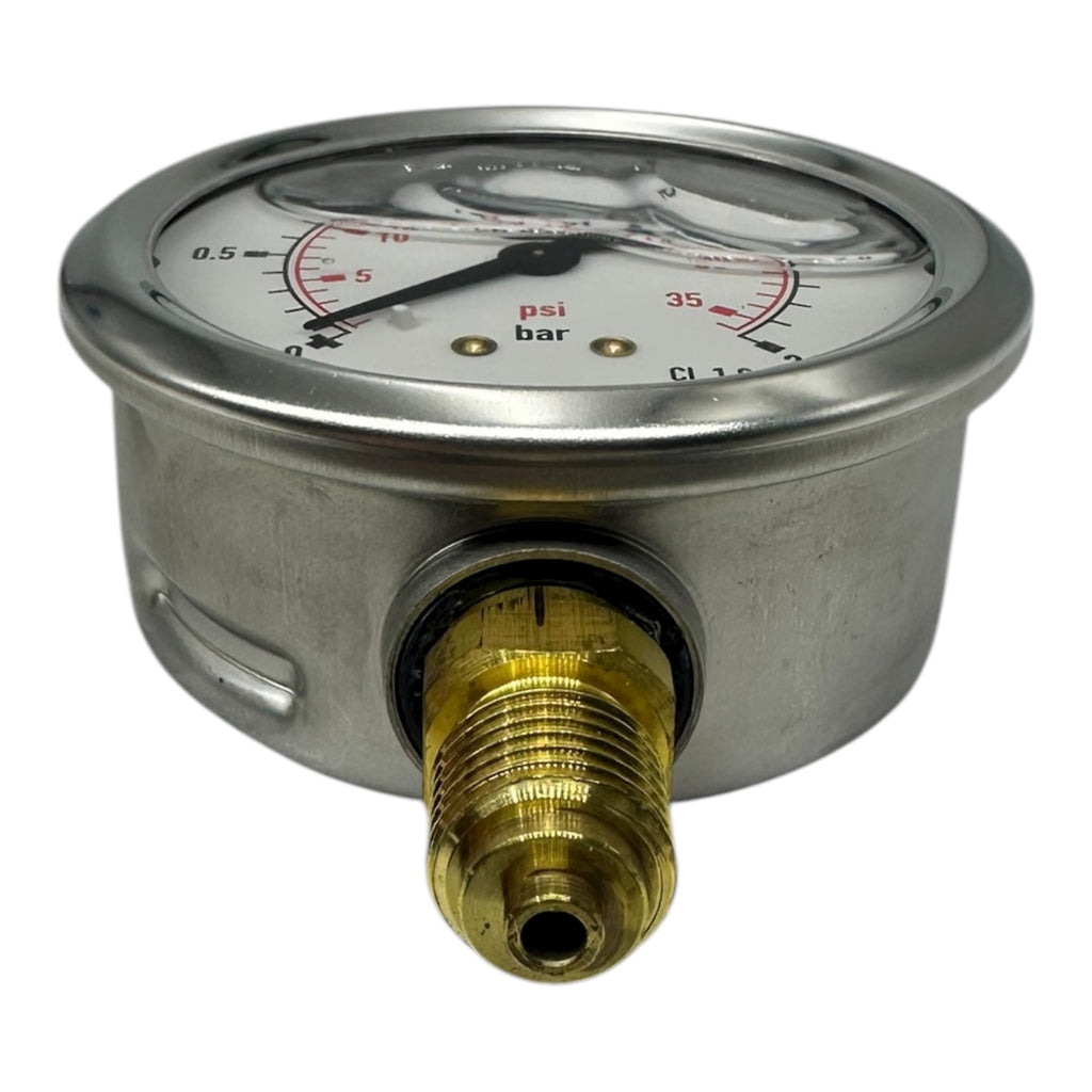 3x WIKA Manometer 0–2,5 bar 0–35 psi G1/4B EN 837 CL 1.6 Edelstahl Druckanzeige