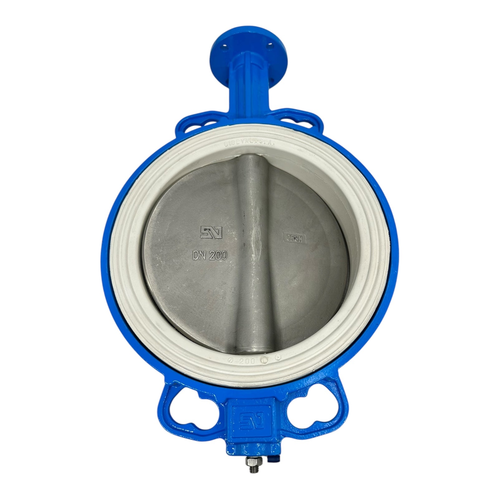 KL-5 Absperrklappe DN200 PN3 PN10 EB-Sitz Edelstahl Klappe 9.9bar geprüft neu