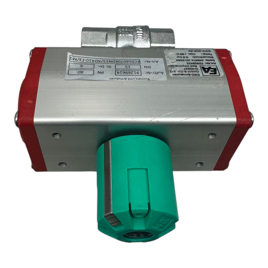 END Armaturen Kugelhahn ECO16070E DN15 PN40 Edelstahl pneumatisch 6–8 bar