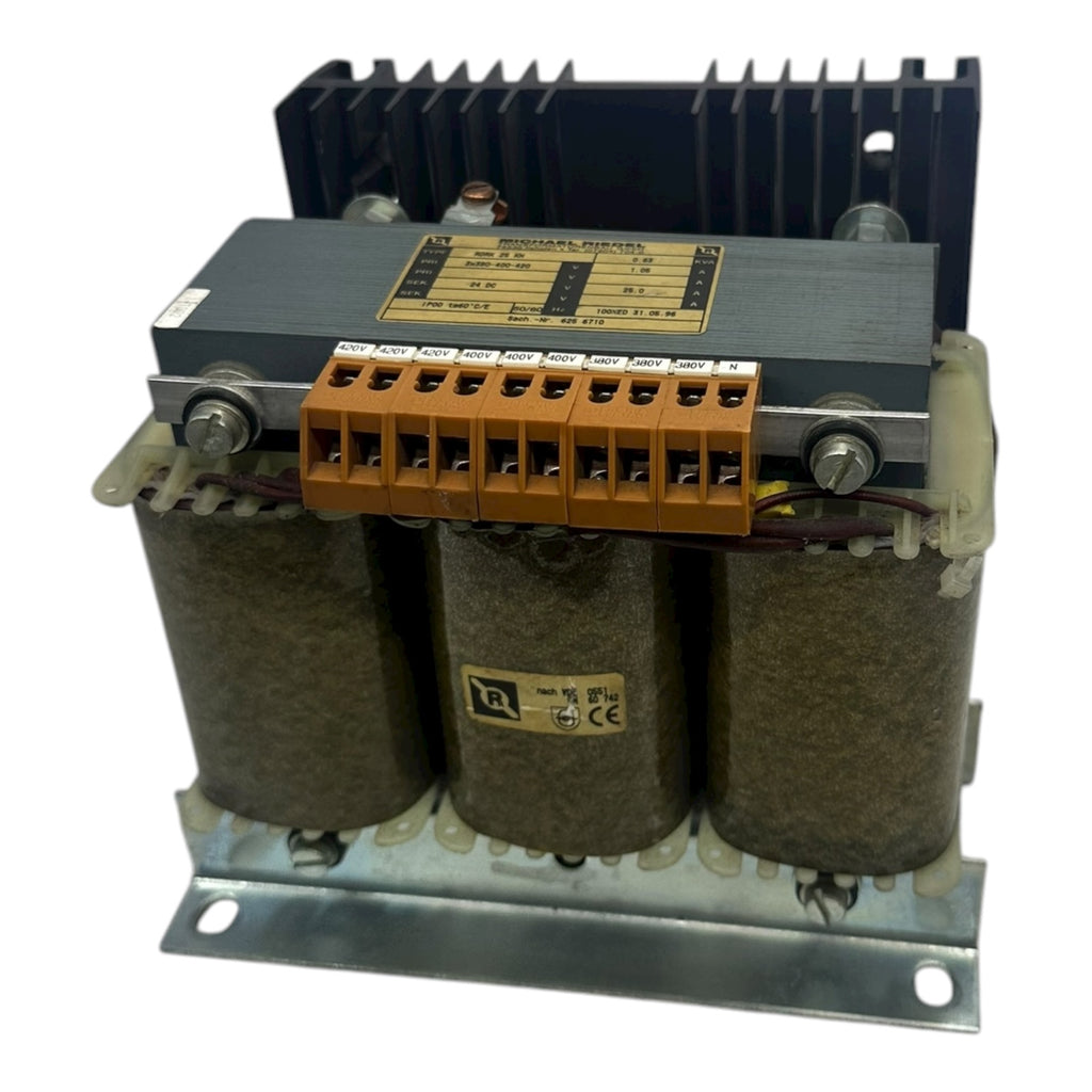 Michael Riedel RDRK 25kN Trafo 3×380–400–420V / 24V DC 0.63kVA Gleichrichter