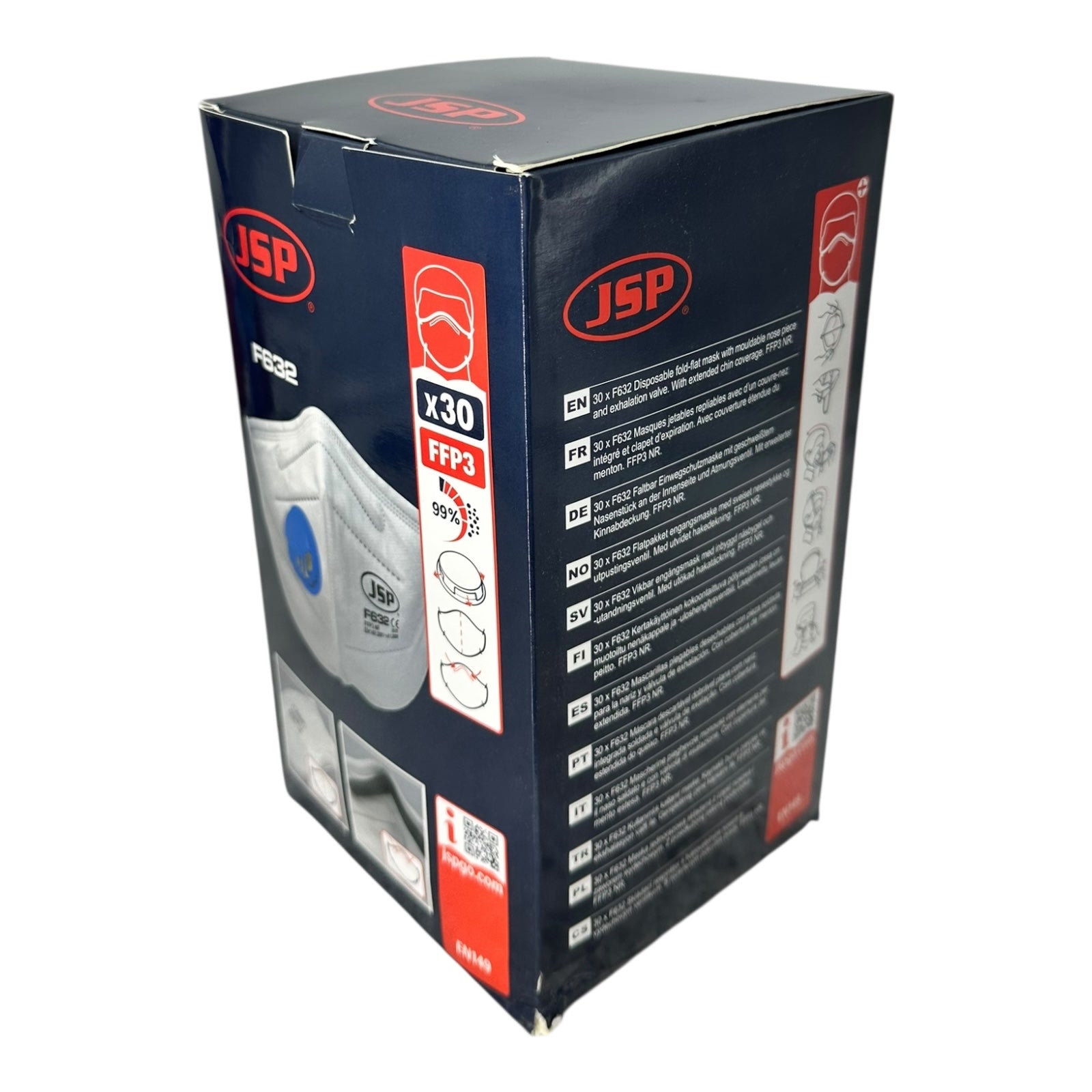 30x JSP F632 FFP3 Atemschutzmaske mit Ventil EN149 Schutzmaske 30 Stück neu