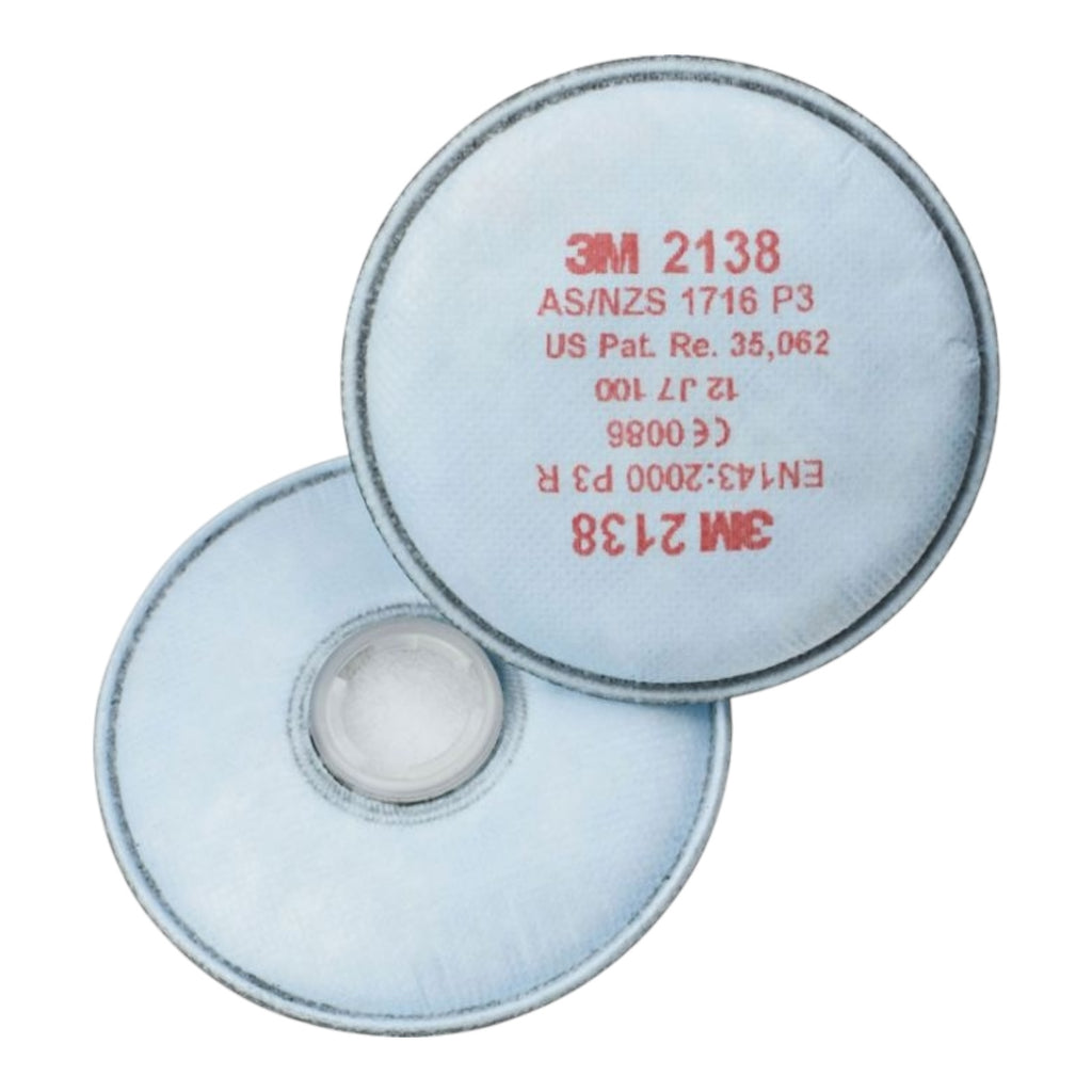 3M 2138 P3 R Partikelfilter Set – Atemschutz Filtermasken Filterpads (1 Paar)