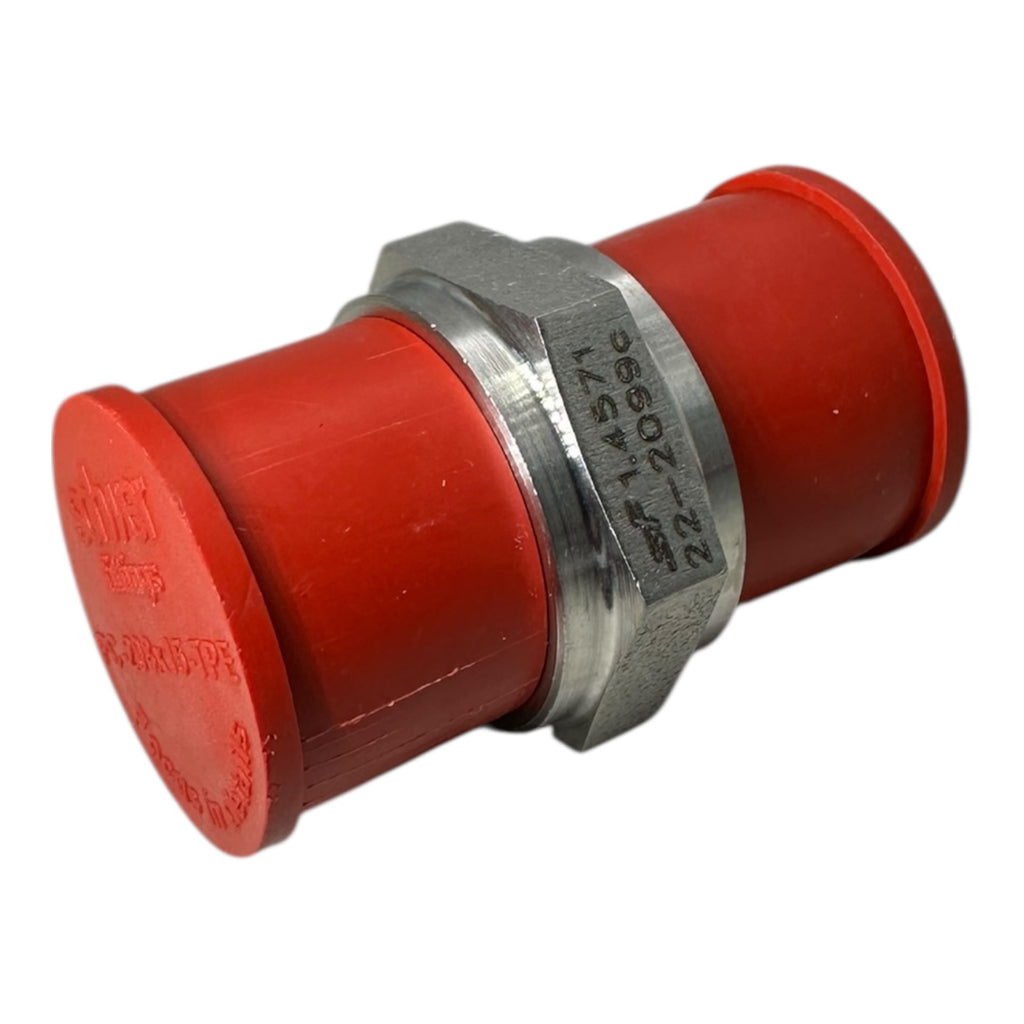 4x Schwer SR-505G12 Doppel-Einschraubstutzen G1/2” Edelstahl 1.4571 PC-208x15
