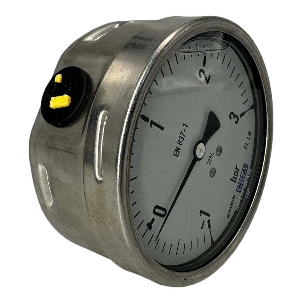 WIKA Glycerin-Manometer senkrecht, 100mm, -1 bis 3 bar