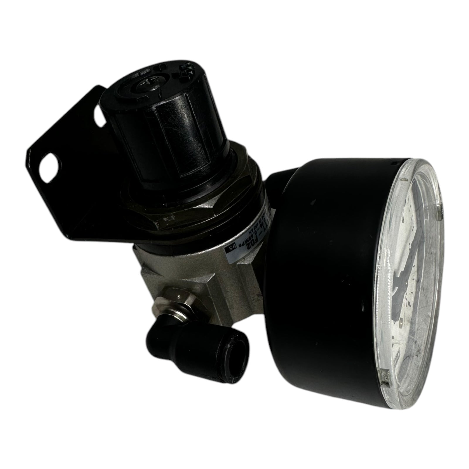 SMC EAR111-F02 Druckregler 0,05 ~ 0,69 MPa + Wika Manometer 0-6bar