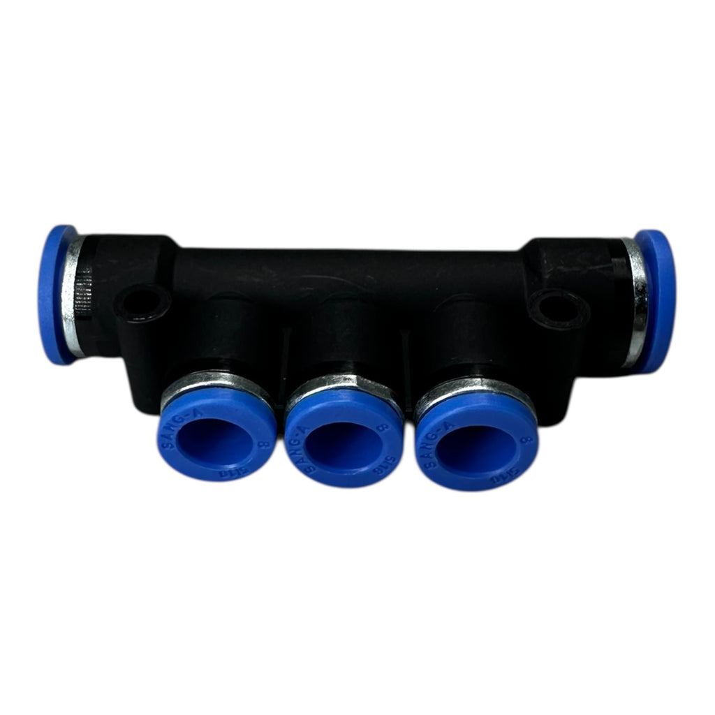 5x Sang-A GPKG 1008 10x8mm 5/16" Triple Run Tee Reducer, Push to Connect Fitting