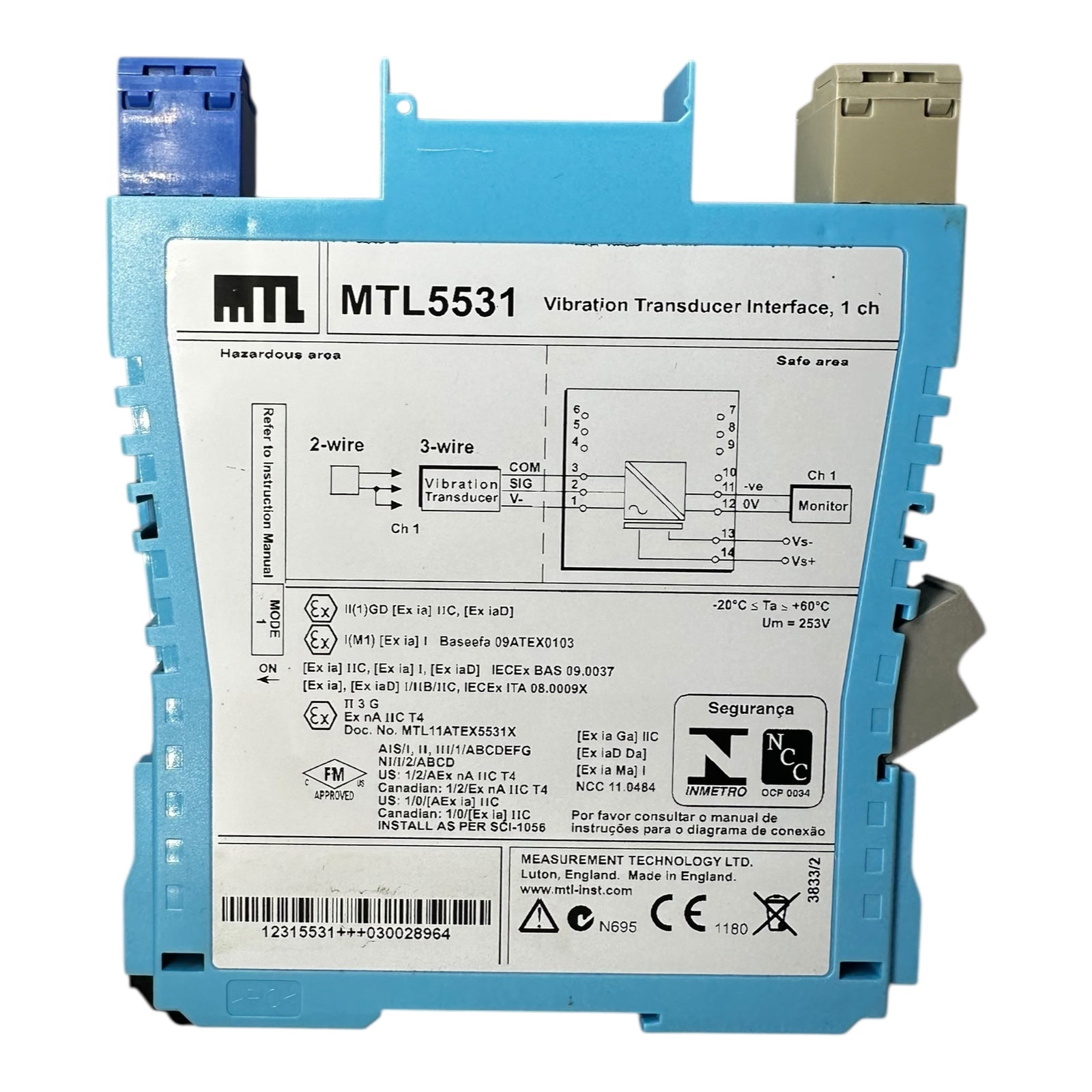 EATON MTL5531 Trennverstärker, Signalübertrager, Ex i Signaltrenner, MTL Serie