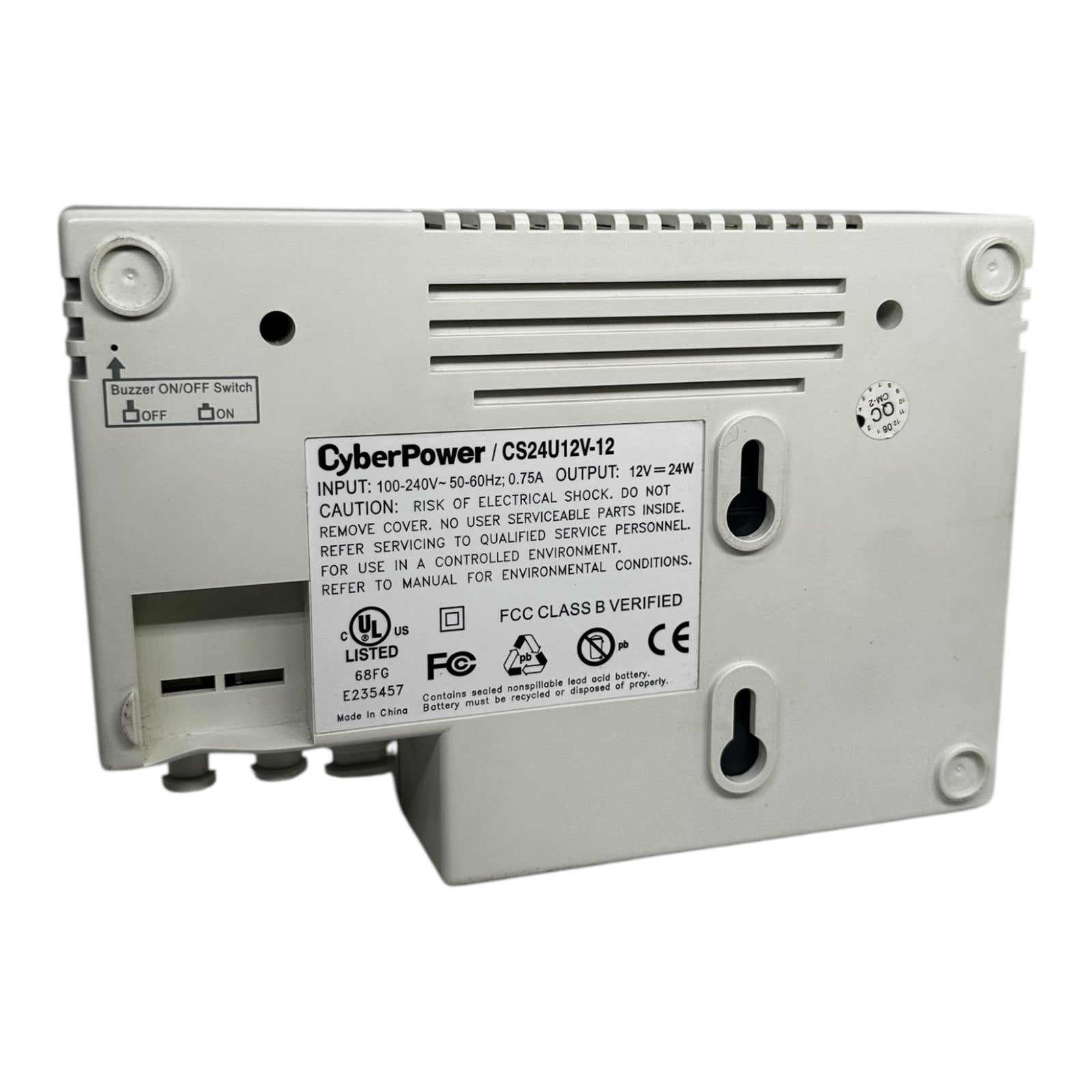 CyberPower CS24U12V-12 USV Notstromversorgung 12V 24W Sicherungssystem
