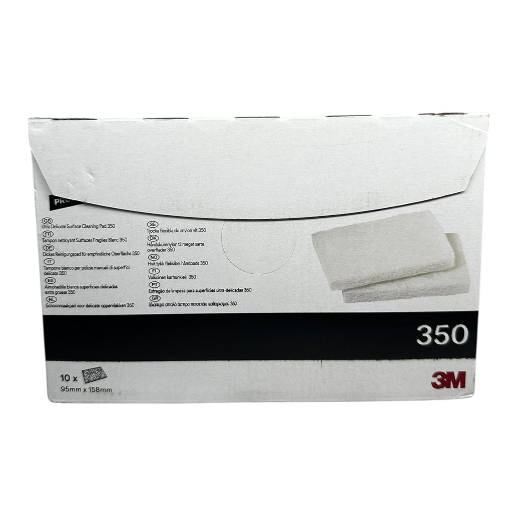 10x 3M 350 Scotch-Brite Reinigungspad Weiß 95x158mm empfindliche Flächen Handpad