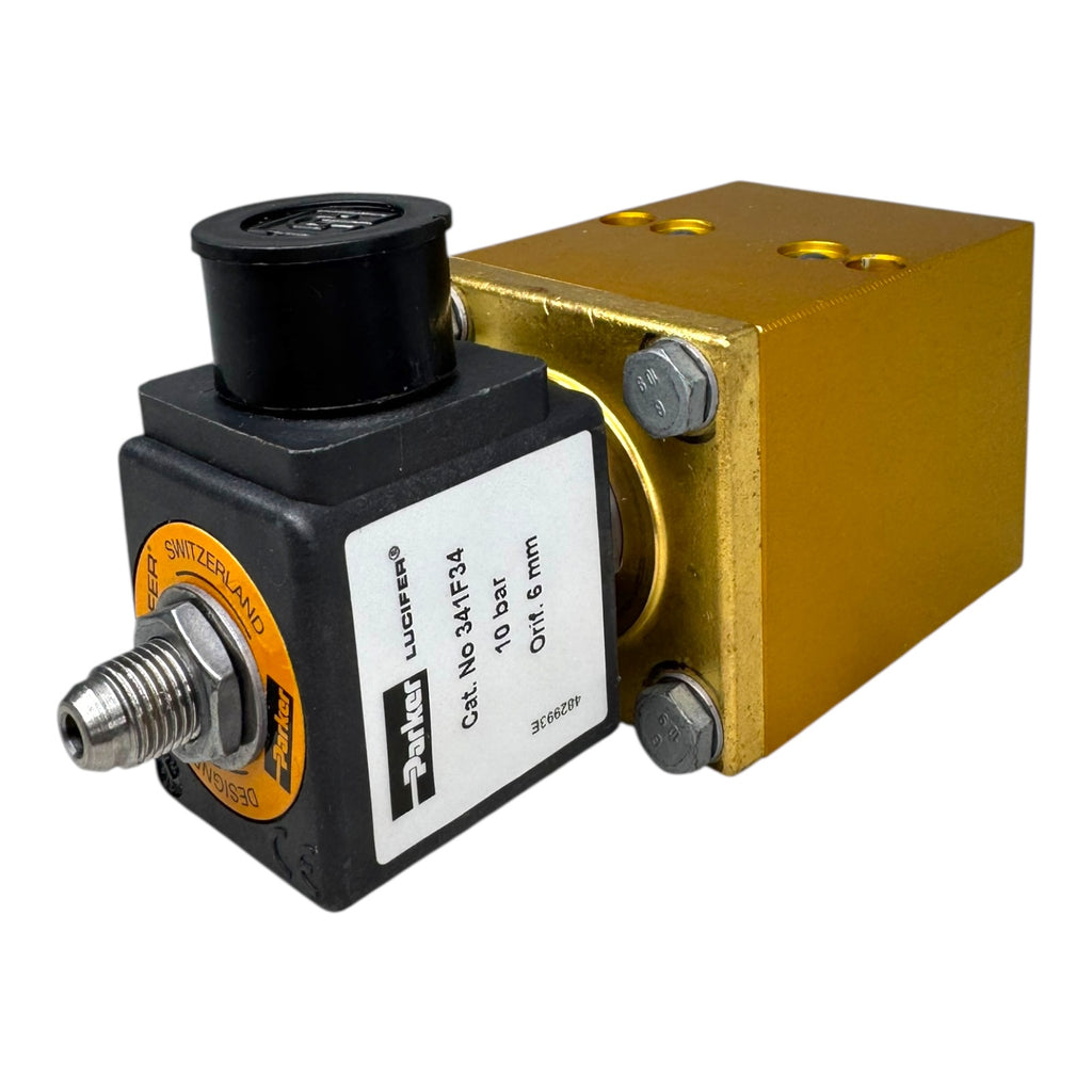 Parker Lucifer 341F34 487066 4/2-Wege Magnetventil 10bar Spule Pneumatikventil