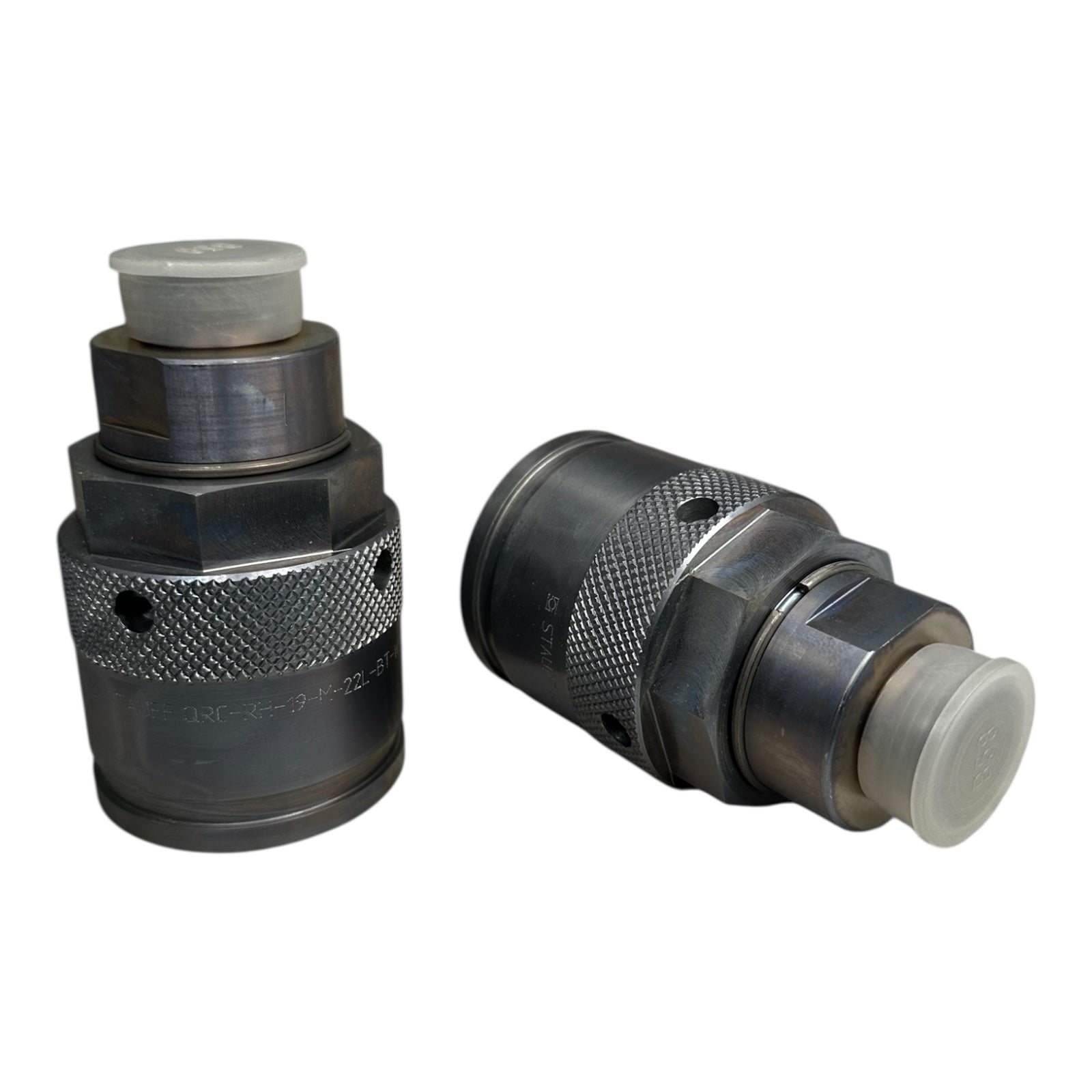 2x Stauff QRC-RH-19-M-22L-BT-W3 Hydraulik-Schnellkupplung gerade