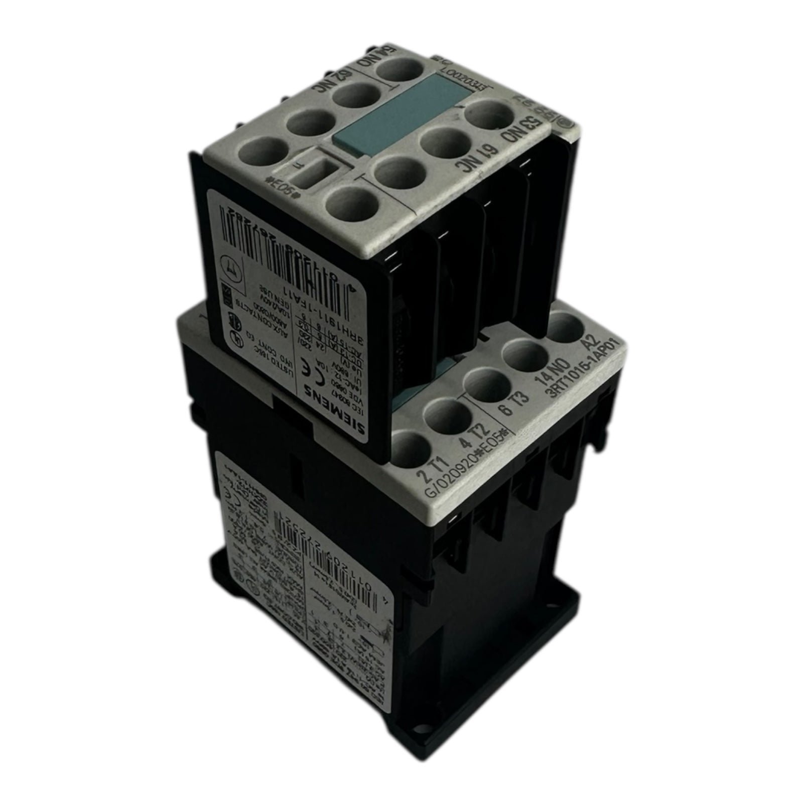 3x Siemens 3RT1015-1AP01 Schütz 3-polig 24V AC Hilfskontaktblock