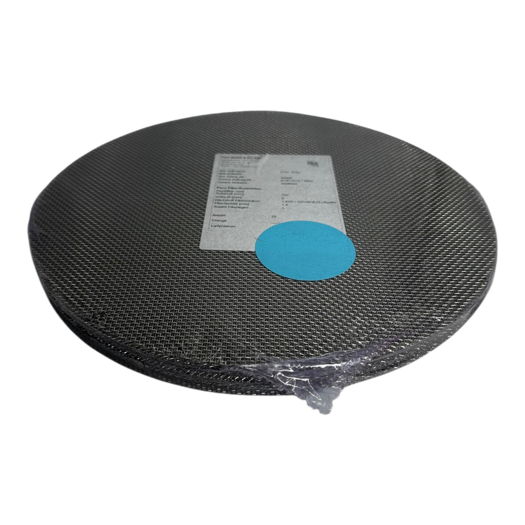 25x Paco 3008504 Flachfilter rund 250mm 1,5mm Edelstahl V2A