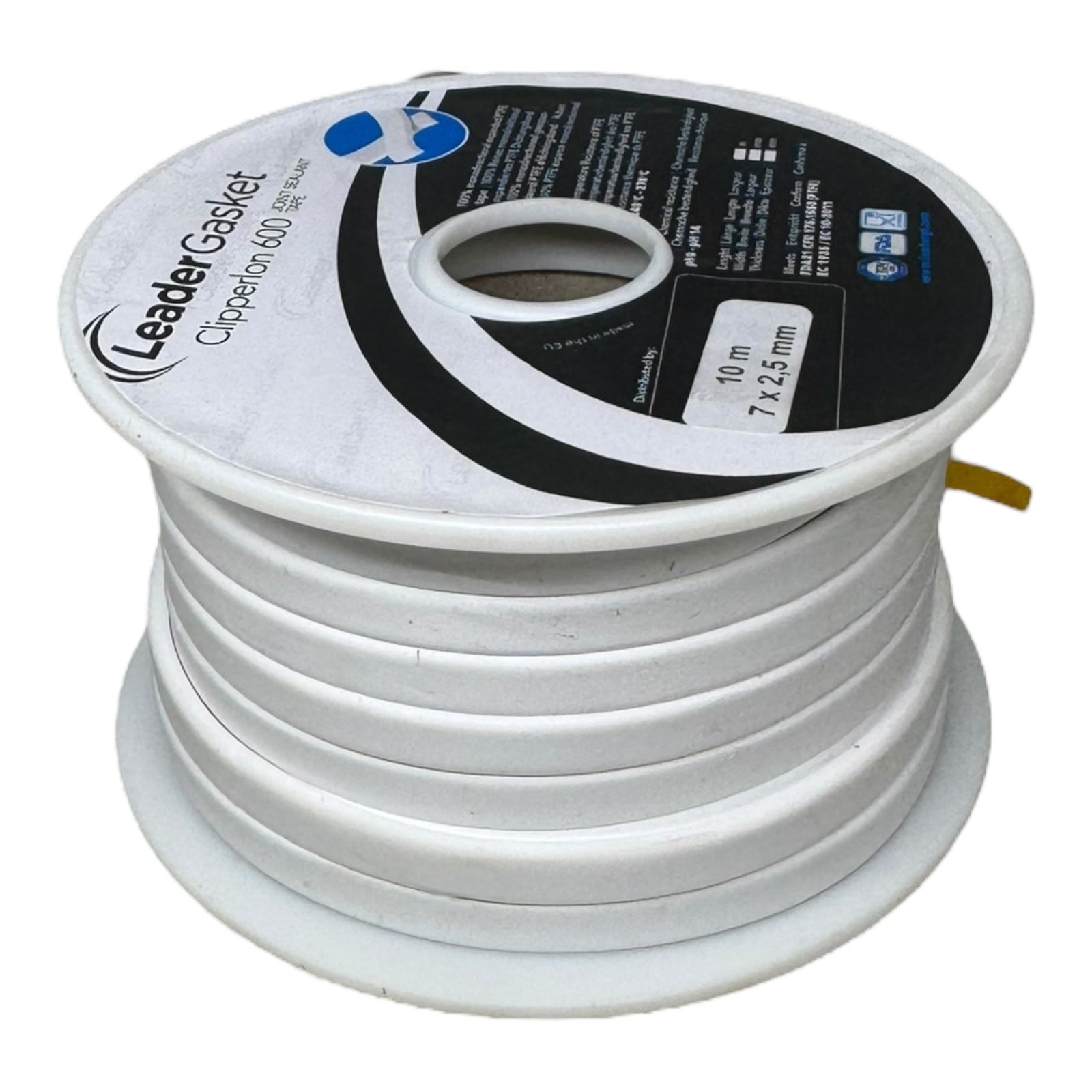 Leader Gasket Clipperlon 600 PTFE Dichtungsband 10m 7x2,5mm FDA