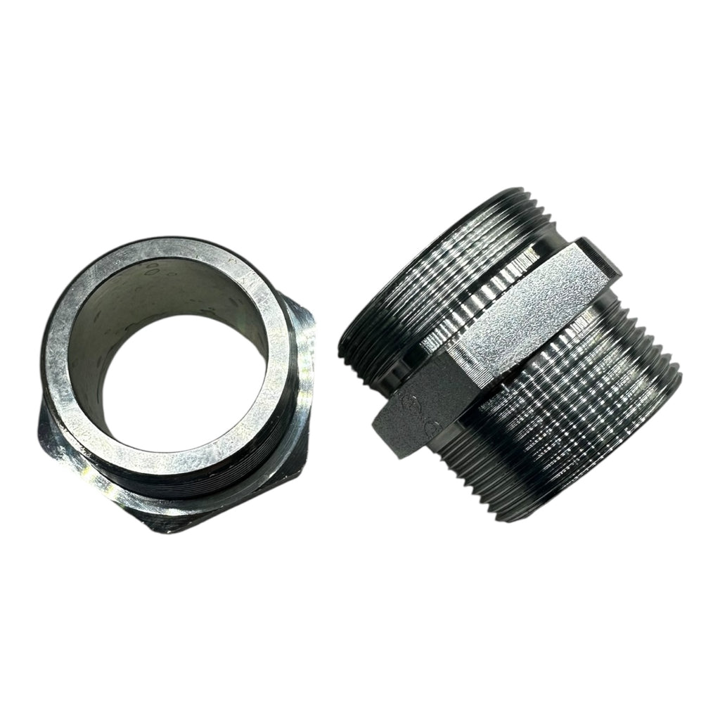 2x EG GE42-LR11/2KEGCFX Einschraubstutzen Stahl gerade Außengewinde Adapter