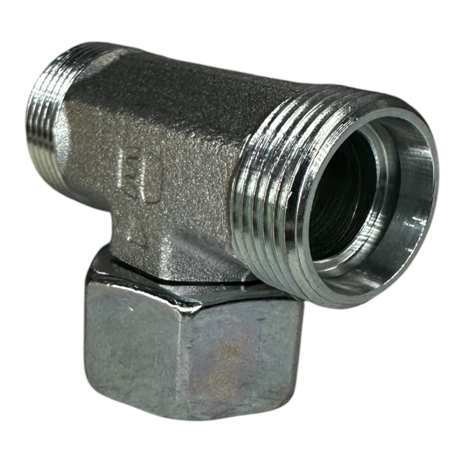 5x Parker ET22LOMDCF T-Anschluss-Stutzen mit Dichtkegel Gewinde Hydraulik