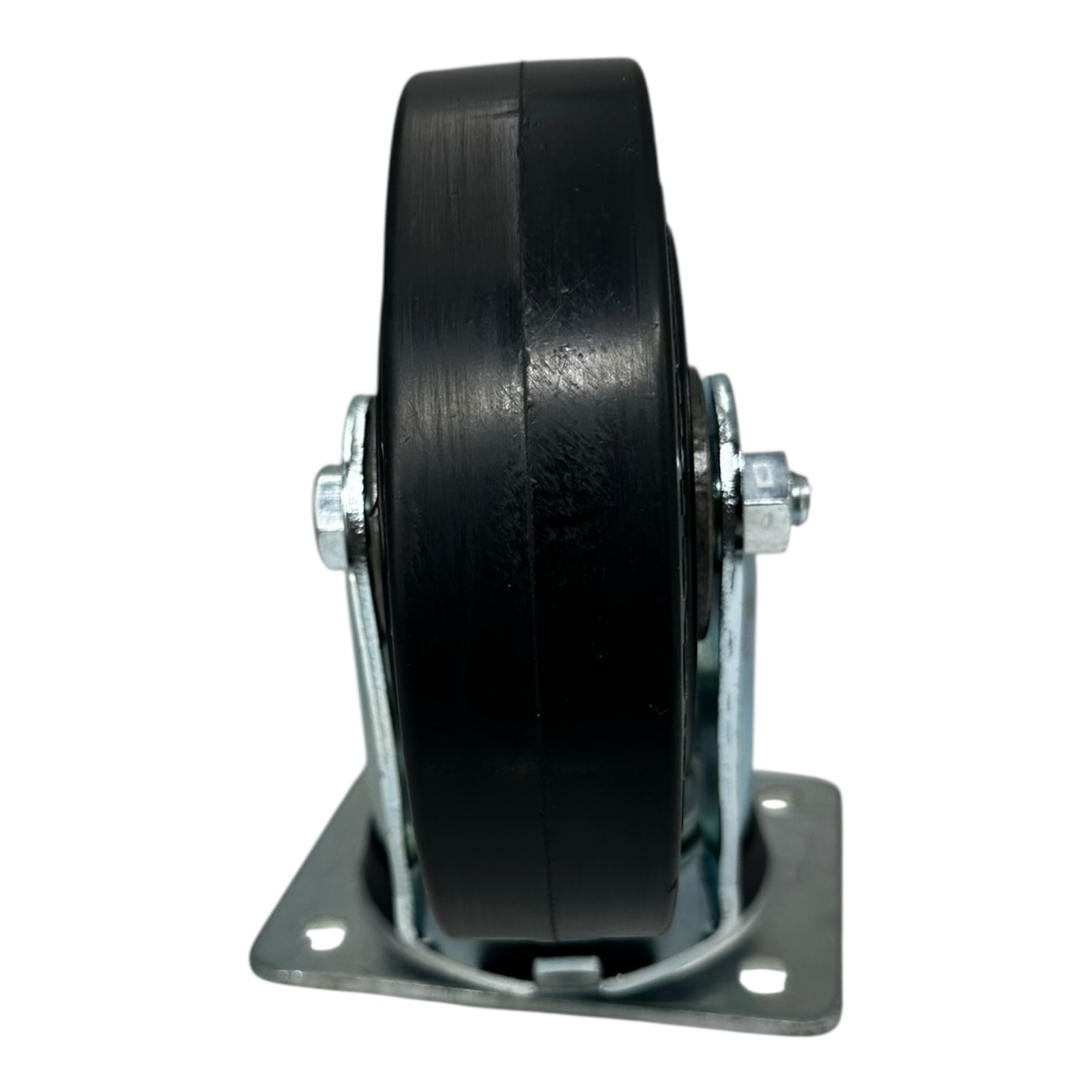 Blickle 160mm Lenkrolle Stahl-Lenkblech Vollgummi Rolle 400kg Tragkraft