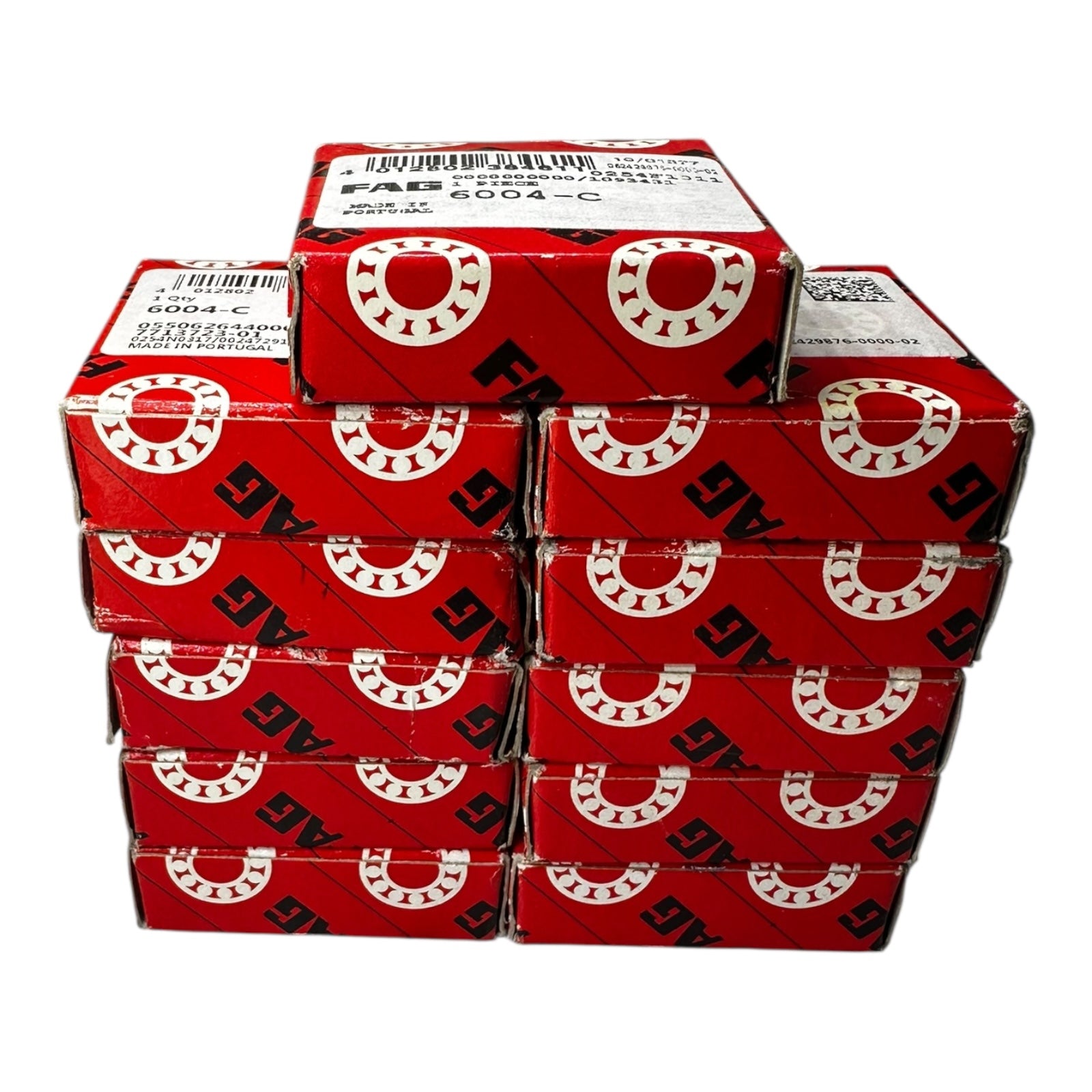 11x FAG 6004-C Rillenkugellager Kugellager 20x42x12mm