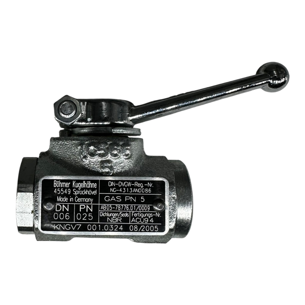 2x Böhmer KNGV7 001.0324 Kugelhahn DN6 PN25 Gasventil NBR DVGW geprüft