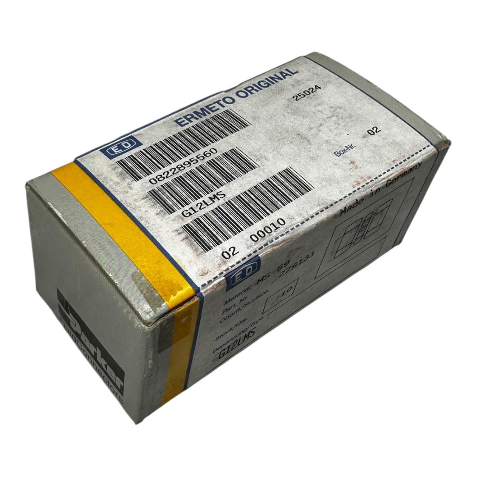 10x Parker Ermeto G12LMS Verschraubung MS59 Hydraulikfitting