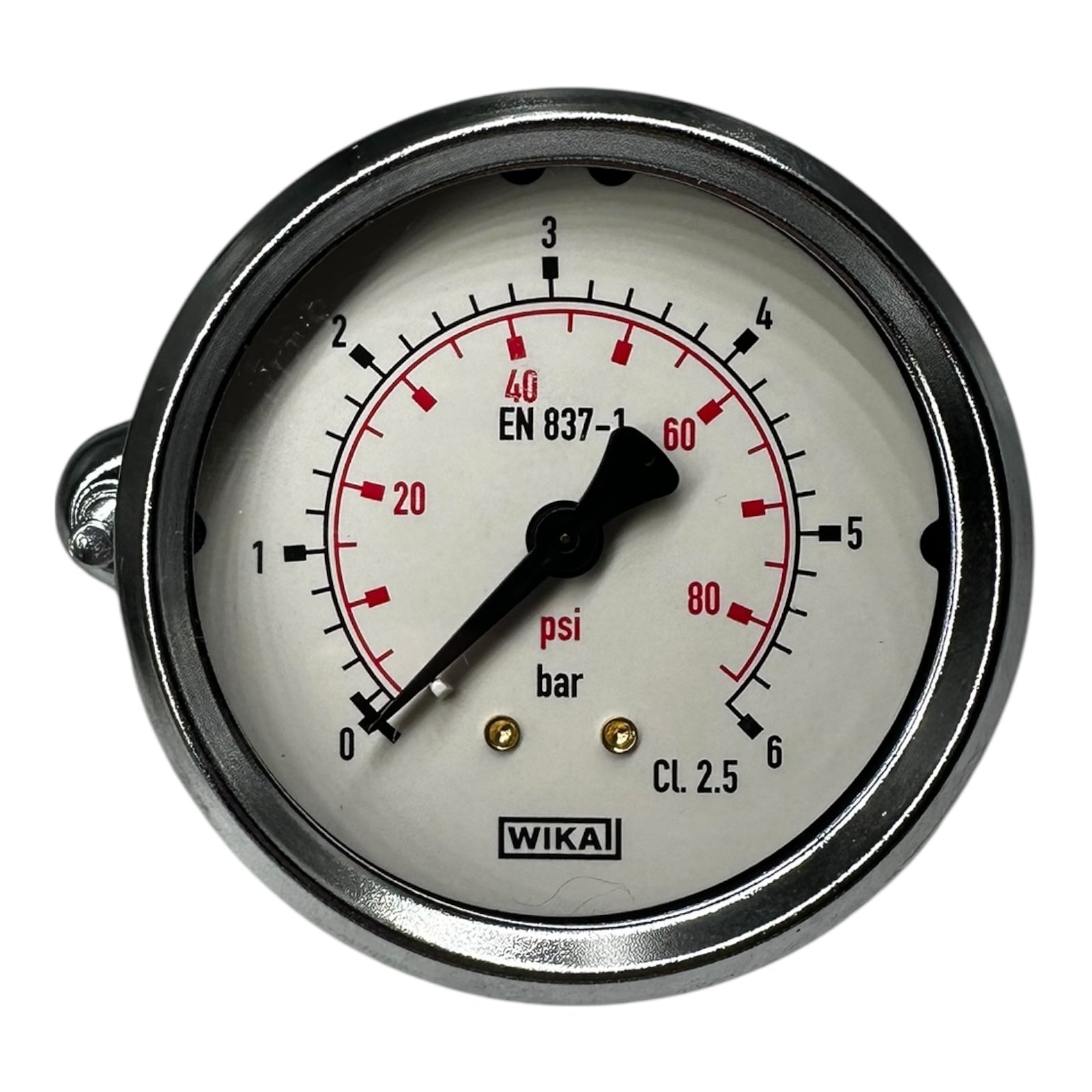 Wika Manometer 0–6 bar Ø63mm EN 837-1 CL2.5 G1/4B Druckmesser bar/psi neu