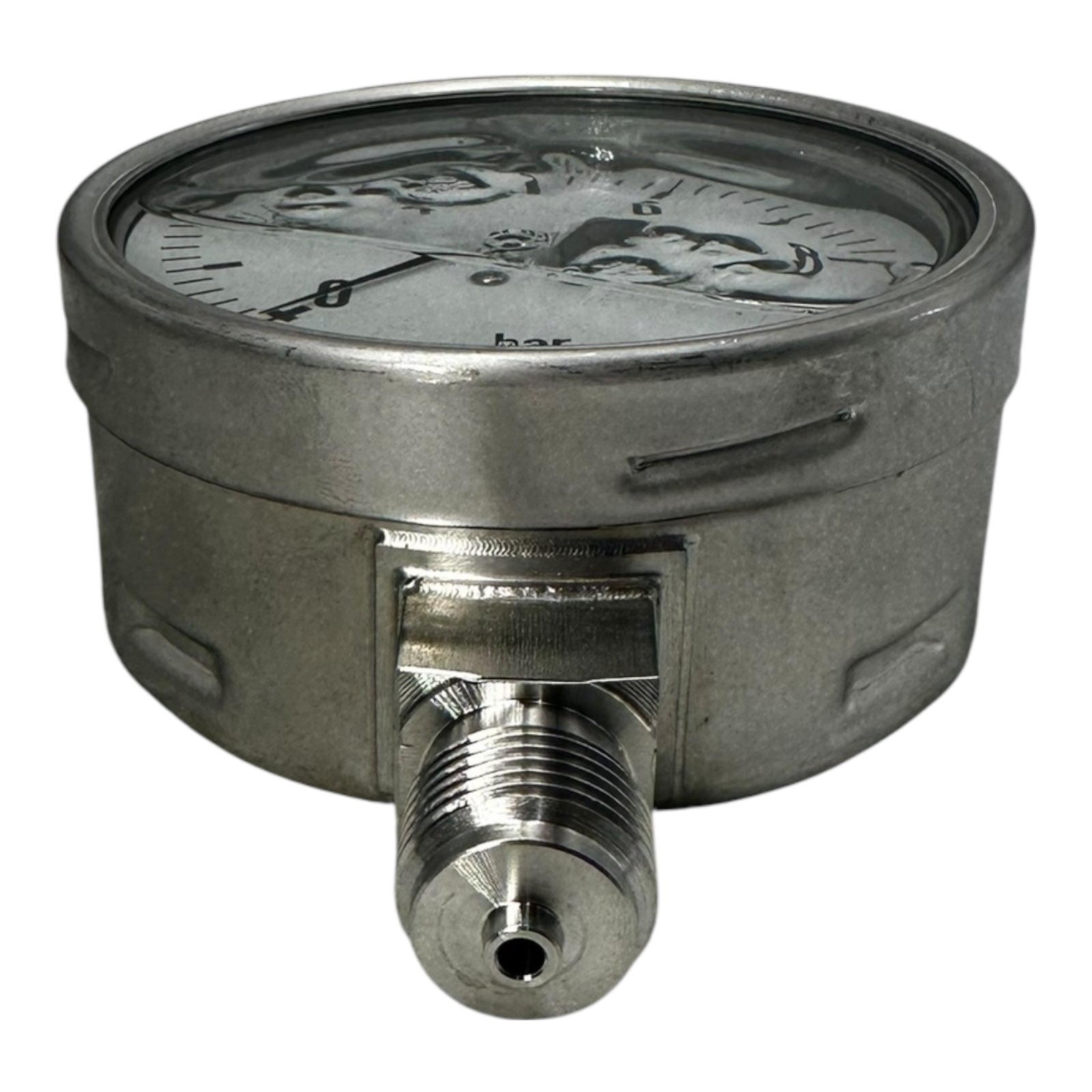 WIKA Manometer 0–10 bar G1/2B unten Ø100mm Edelstahl 316L Druckmesser CL 1.0