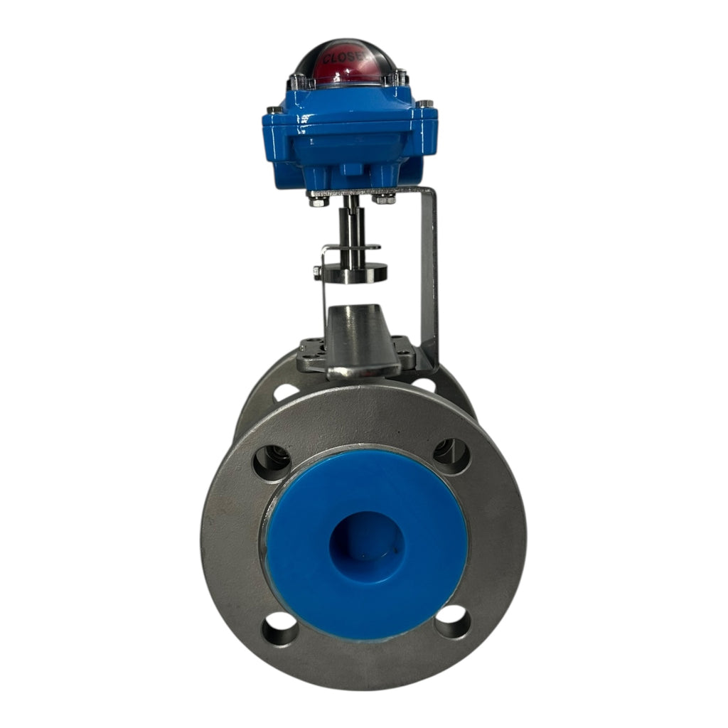 Econ Kugelhahn DN50 PN40 Edelstahl 316 PTFE Graphit mit Switch Box Fig.79651