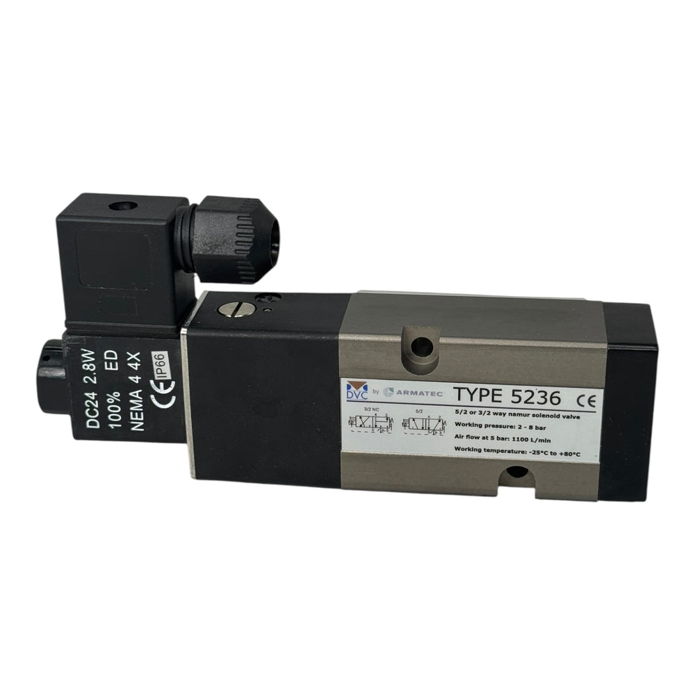 DVC Type 5236 Magnetventil 5/2 3/2-Wege NAMUR 24VDC 2-8bar Pneumatikventi