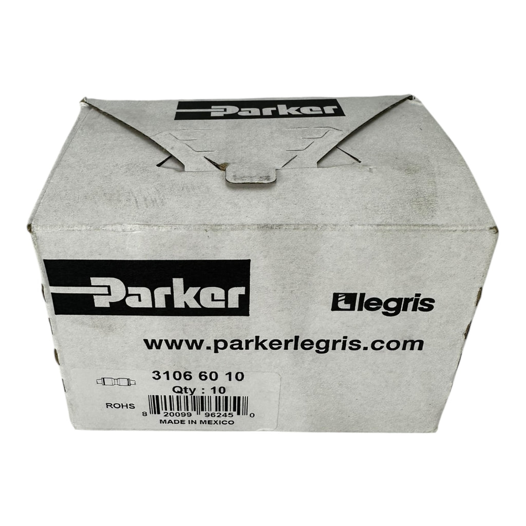 10x Parker Legris 3106 60 10 Schlauchverbinder Gerade Kupplung Pneumatik