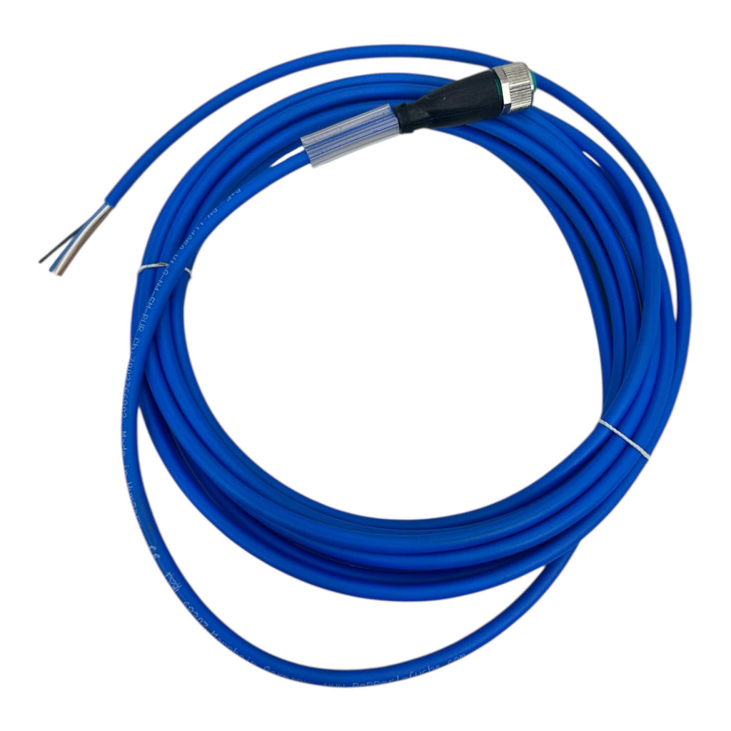 2x Pepperl+Fuchs V1-G-N4-5M-PUR Anschlusskabel M12 Sensorleitung 5m blau neu