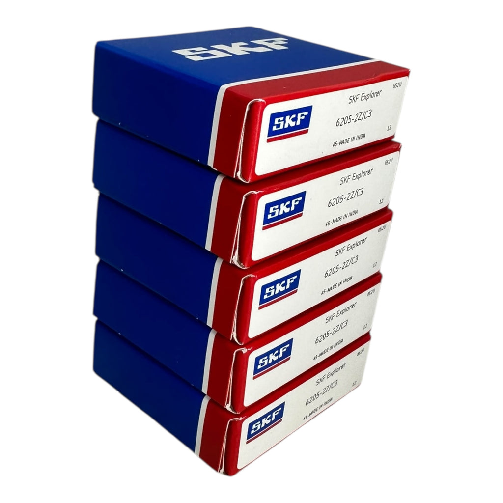 5x SKF Explorer 6205-2Z/C3  Explorer 6205-2Z/C3 Rillenkugellager 25x52x15 mm Kugellager NEU