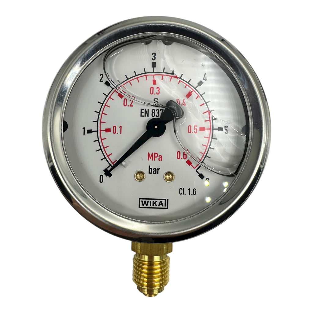 2x WIKA Manometer 213.53.063 0–6 bar G1/4B CL 1.6 EN 837 Messgerät Druckanzeige